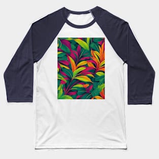 Tropical Leaves Baseball T-Shirt